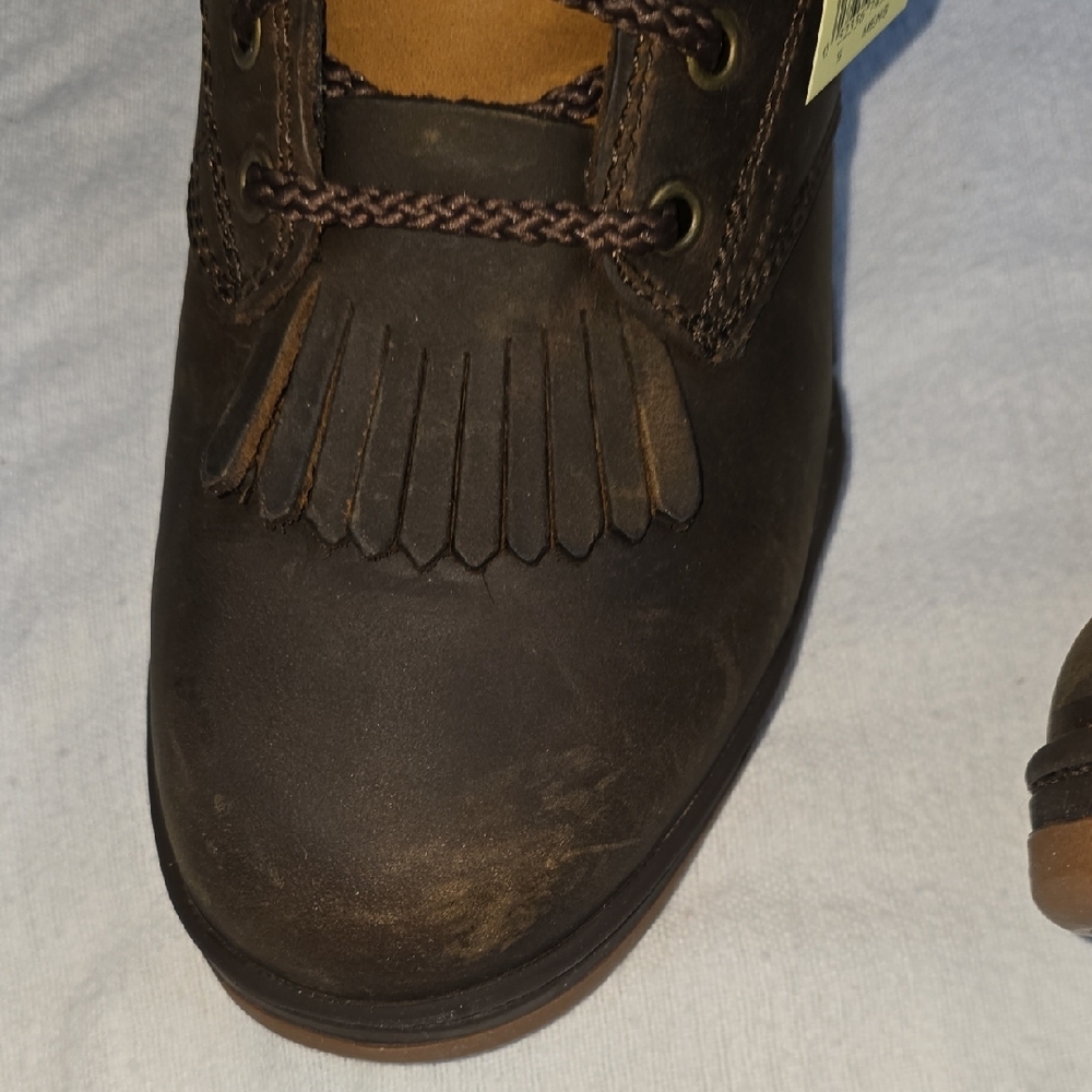 Roper Men's Dark Brown Horseshoe Leather Walking Boots Size 9 - Picture 13 of 16